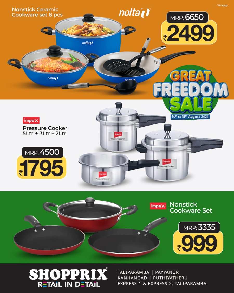 Great Freedom Sale In Shopprix Kannur