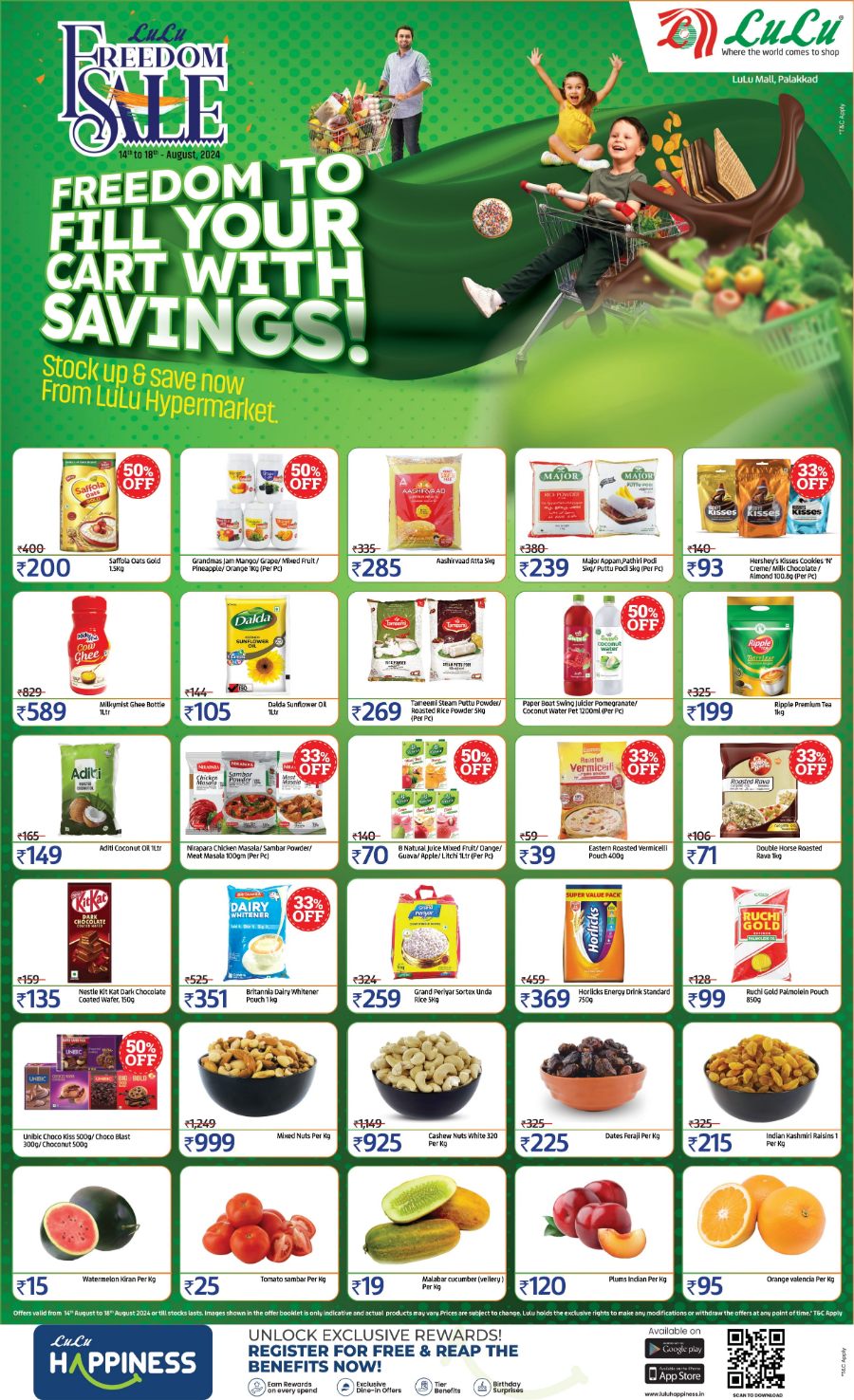 Upto 78% Off On Lulu Freedom Sale In Lulu Hypermarket Palakkad