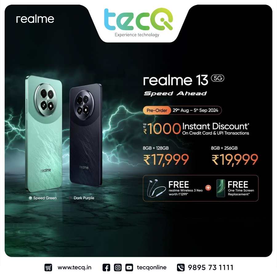 realme 13 Series 5G exclusive offers In tecq Calicut