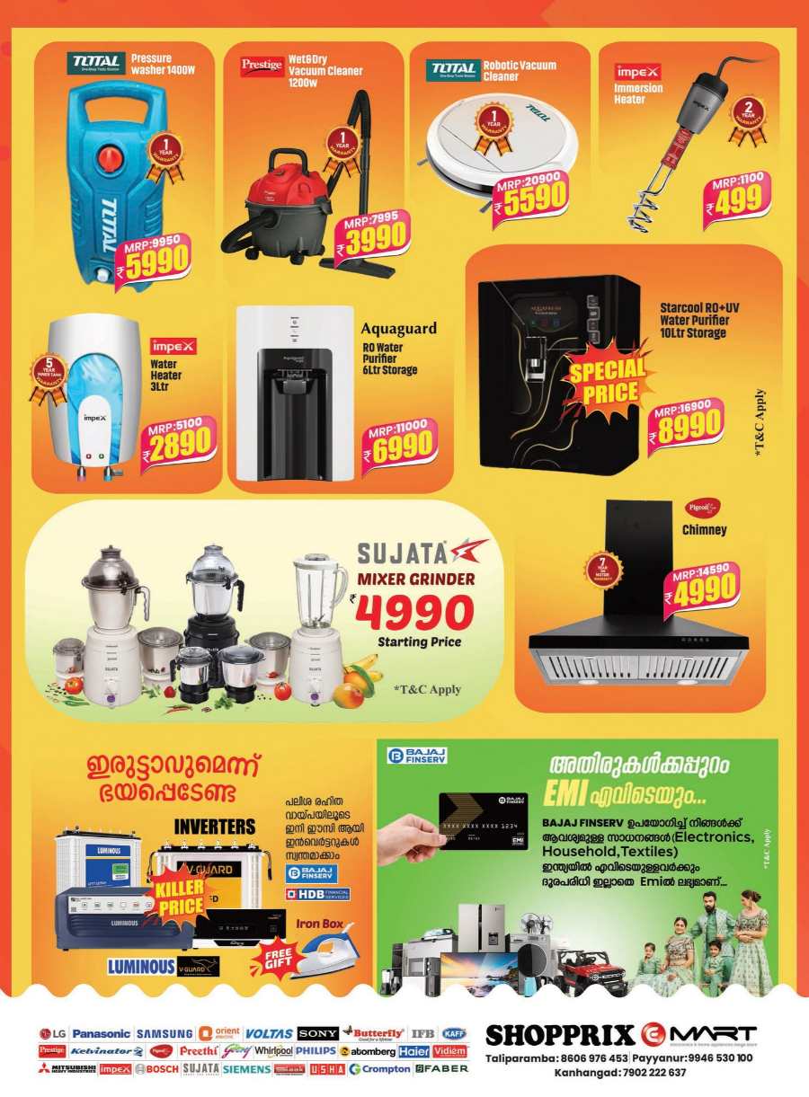 Onam Bumper Deal - Don’t miss out on these incredible Onam offers! In Shopprix Kannur