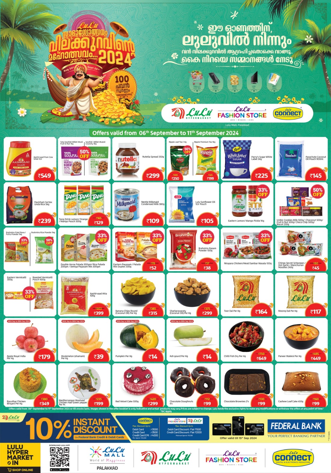 Onam Mega Offer, Grab fantastic deals and irresistible discounts In Lulu Hypermarket Palakkad