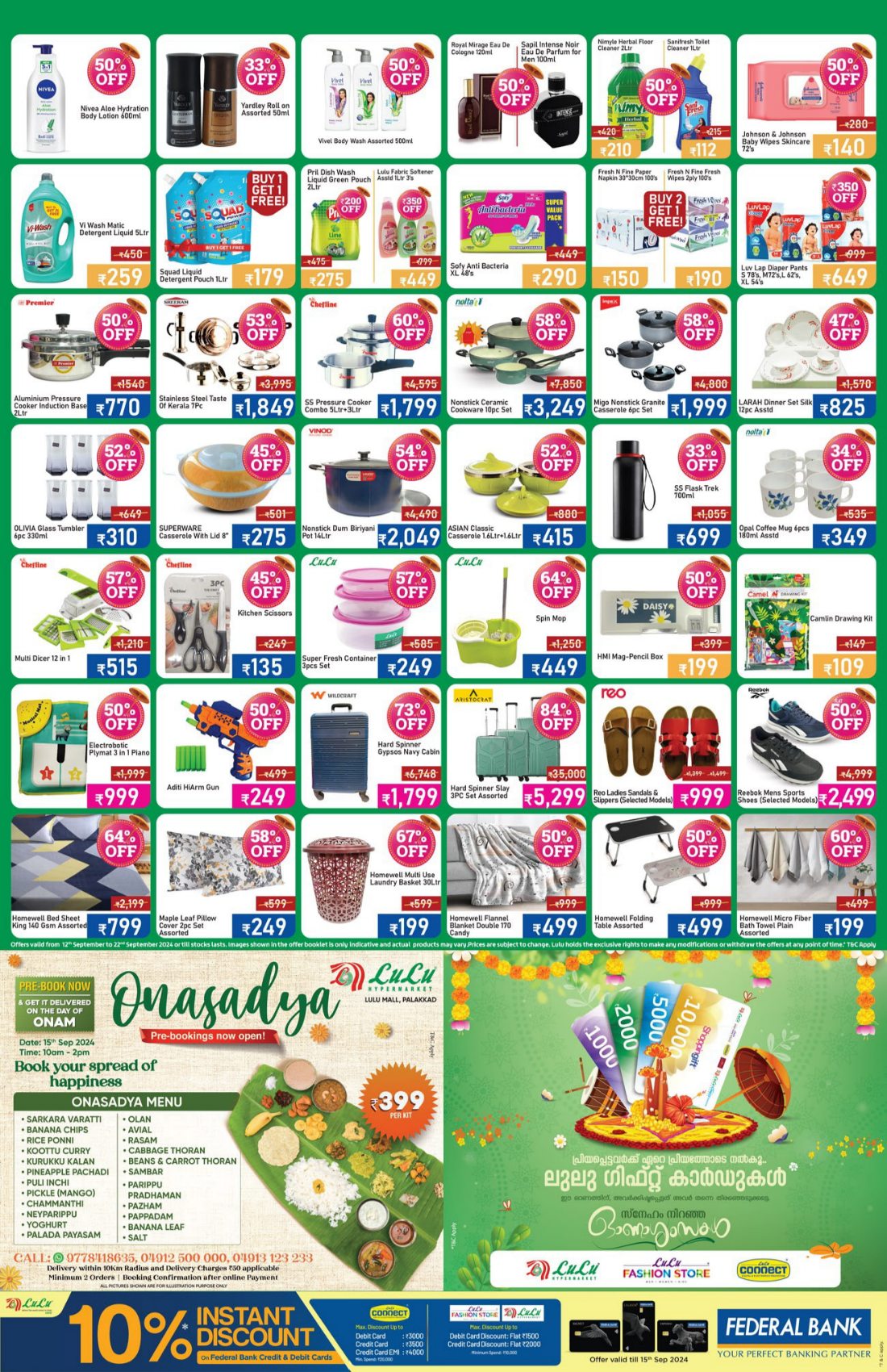 Onam Mega Shopping with Unbeatable Offers In Lulu Hypermarket Palakkad