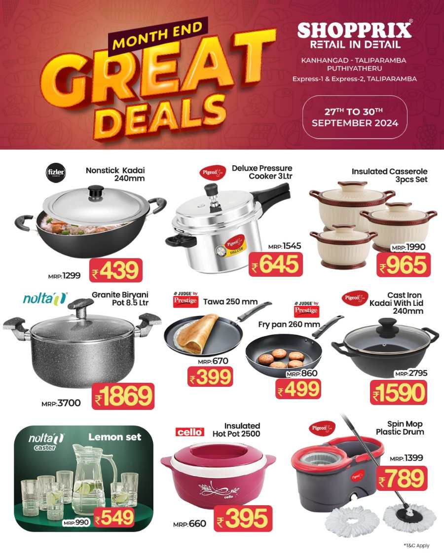 Month End Great Deals In Shopprix Kannur