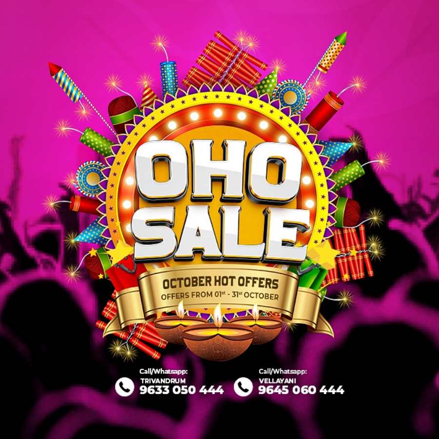 OHO SALE:  Shop for the latest fashion trends and home essentials! In Pothys Superstores Trivandrum