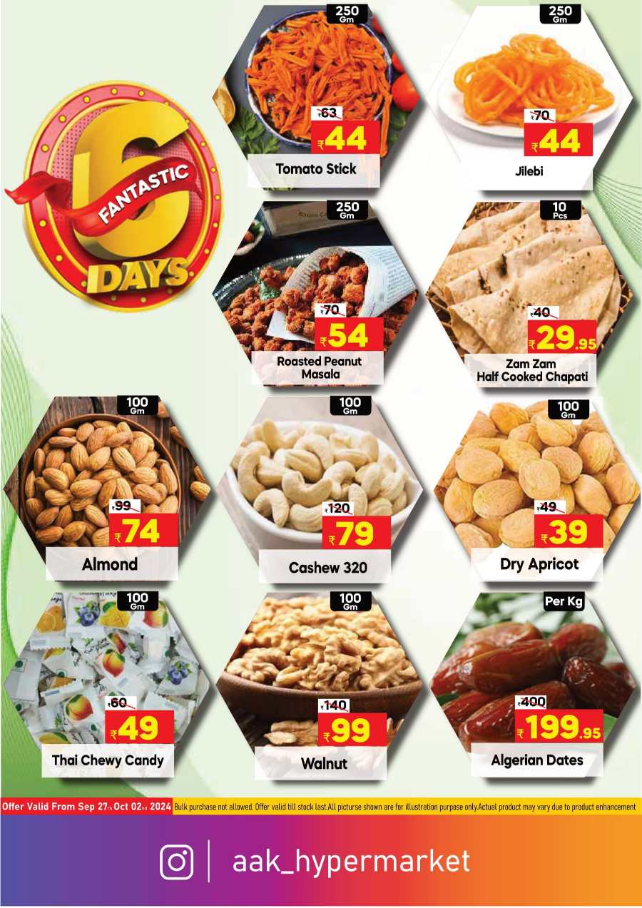 Chovva Chantha Offers: Grocery, Fresh Vegetables & Fruits Deals In AAK Hypermarket Malappuram