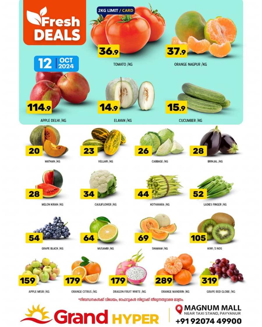 Fresh Deals! In Grand Hypermarket Kannur