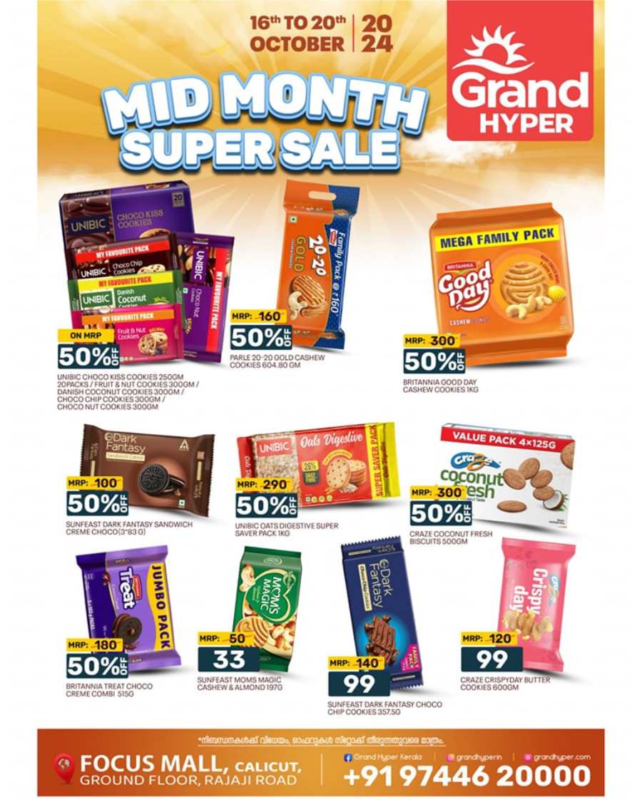 Mid Month Super Sale In Grand Hypermarket Calicut