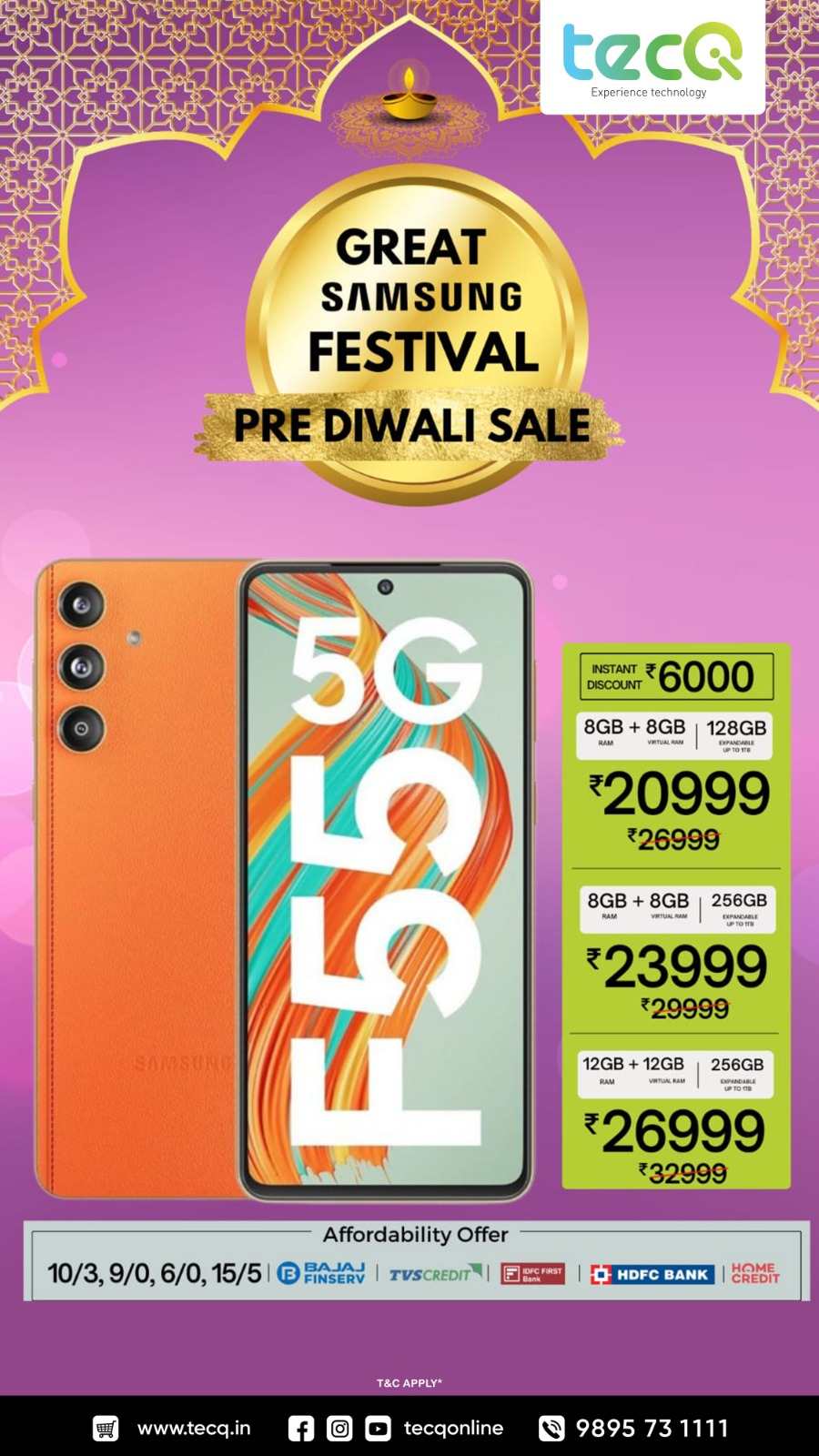 Great Samsung Festival Sale!! In tecq Calicut