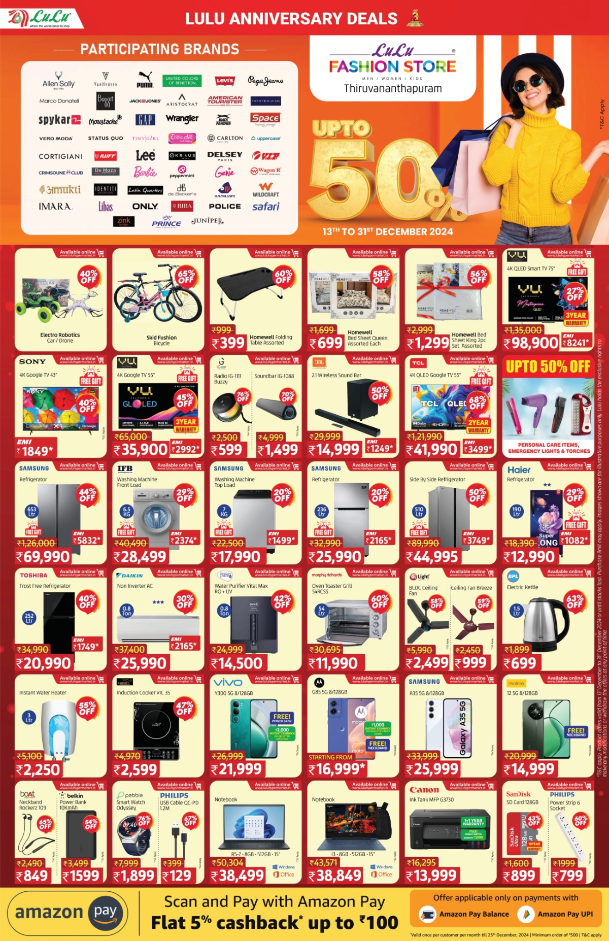 Anniversary Deals: Get Up to 50% Off - Don't Miss It In Lulu Hypermarket Trivandrum