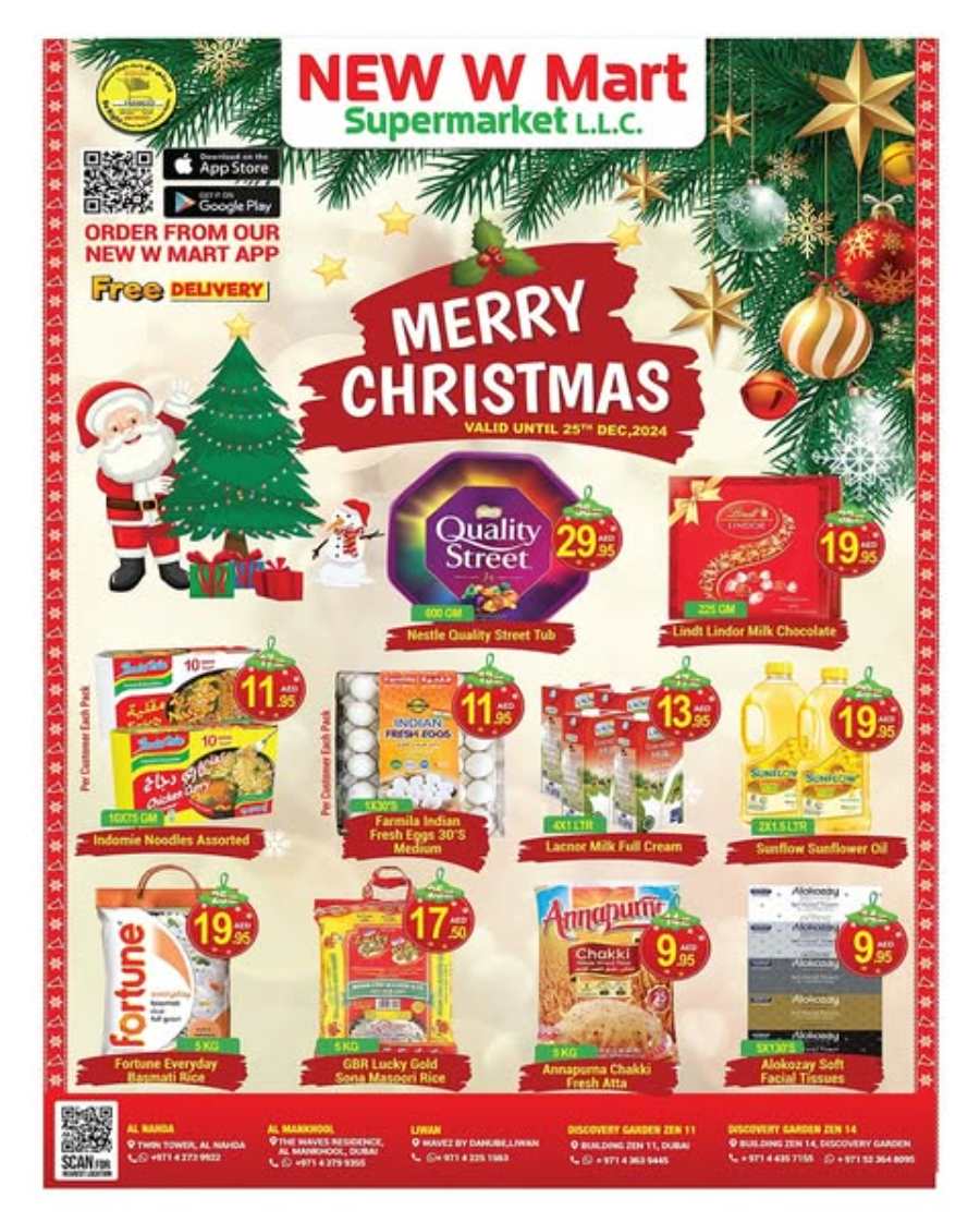 Christmas Offers - Shop More, Save More! In New W Mart Dubai