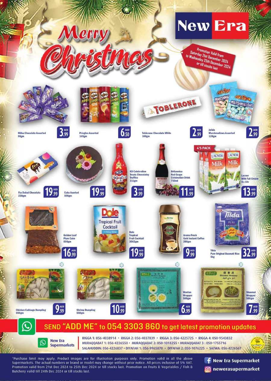 Merry Christmas Offer - Shop Now In New Era Supermarket Dubai