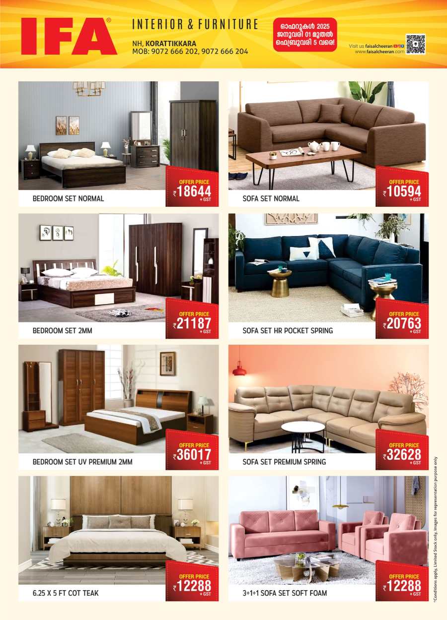 Furniture Mega Sale Upto 50% Off - Shop Now In IFA Hypermart Thrissur