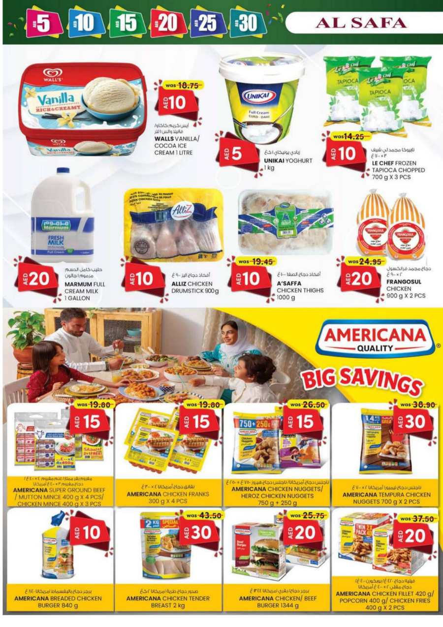 Weekend Savings: Exclusive 5, 10, 20, 30 AED Offers! In SAFA Express Supermarket Al Ain