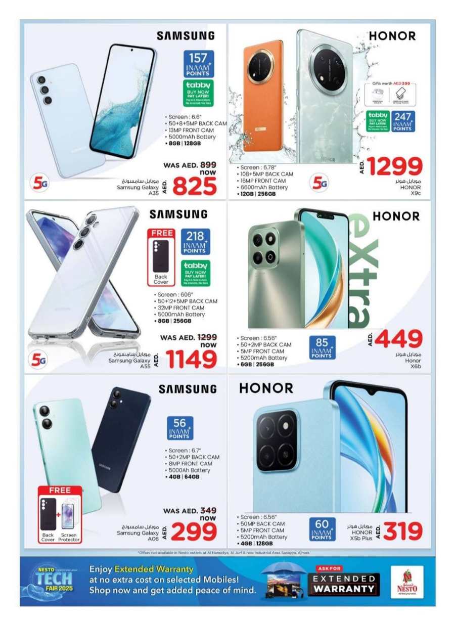 Tech Sale: Upto 40% Off Mobiles, Laptops & Accessories! In Nesto Hypermarket Umm al Quwain