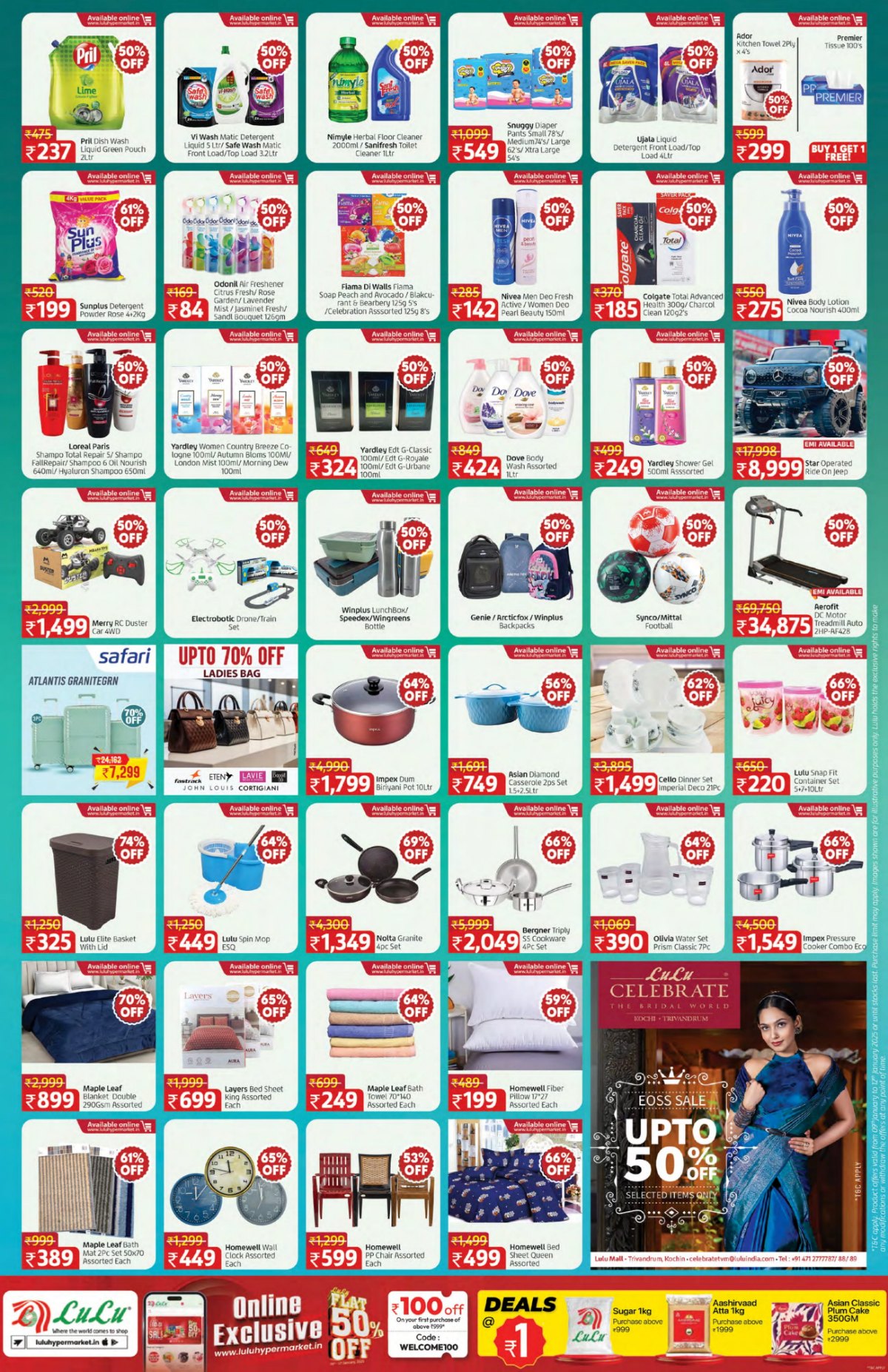 Flat 50% Off: Top Brands End of Season Sale In Lulu Hypermarket Trivandrum