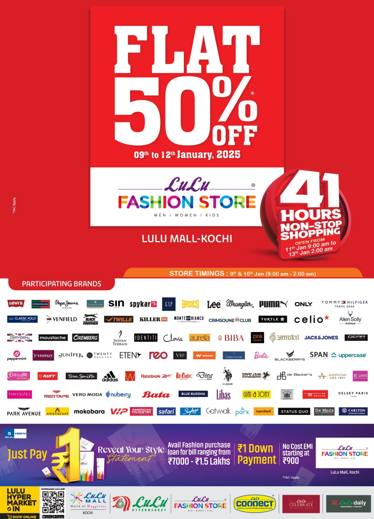 Flat 50% Off: Top Brands End of Season Sale In Lulu Hypermarket Ernakulam