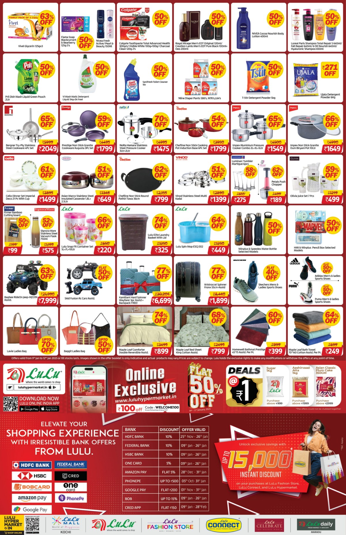 Flat 50% Off: Top Brands End of Season Sale In Lulu Hypermarket Ernakulam