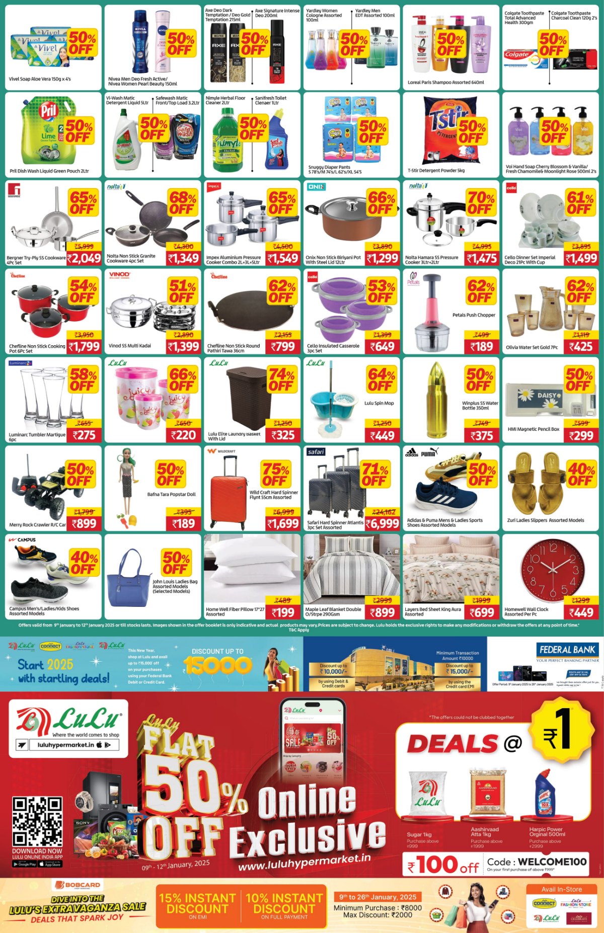 Flat 50% Off: Top Brands End of Season Sale In Lulu Hypermarket Palakkad