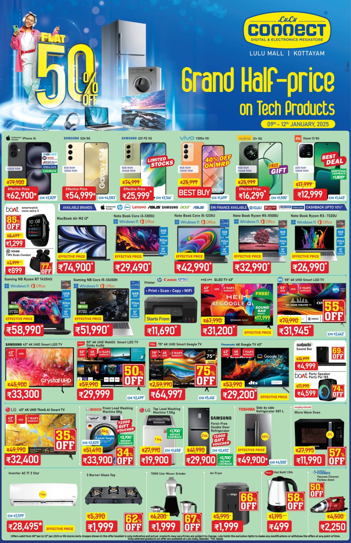 End of Season SALE – Flat 50% Off on Mobile & Laptops In Lulu Hypermarket Kottayam