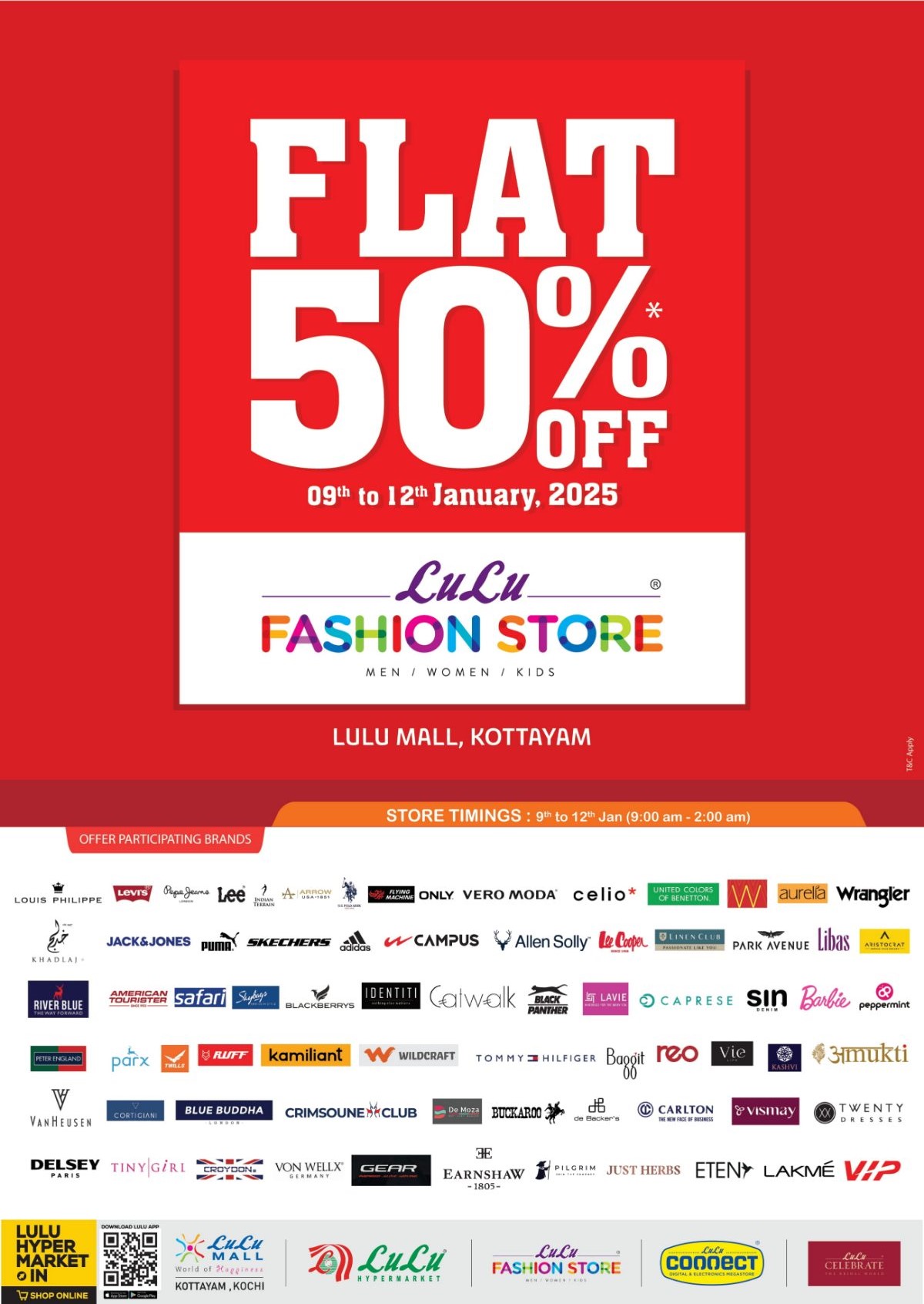 Flat 50% Off: Top Brands End of Season Sale In Lulu Hypermarket Kottayam