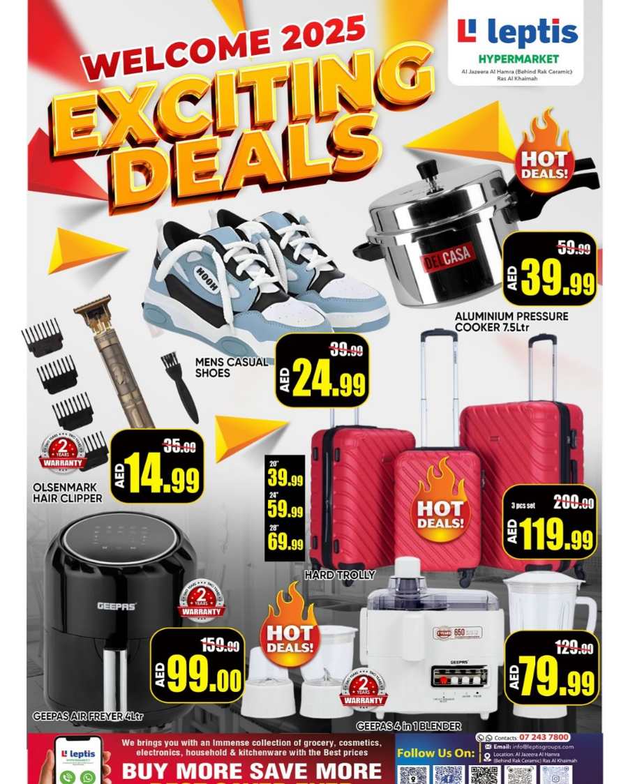 2025 Exciting Deals – Up to 50% Off on Trolly & Bags In Leptis Hypermarket Ras al Khaimah