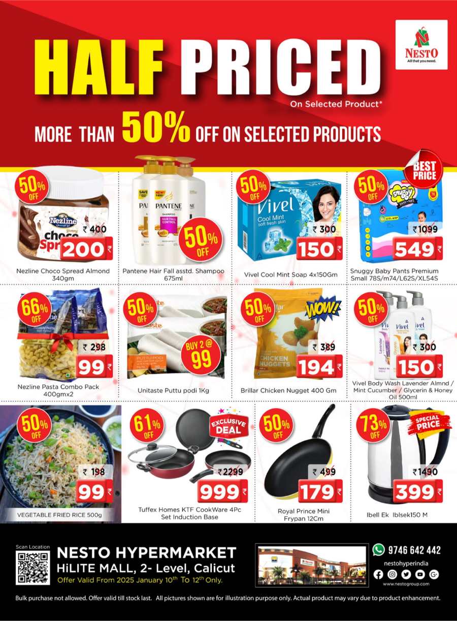 Half Priced | More Than 50% Off - Shop Now In Nesto Hypermarket Calicut