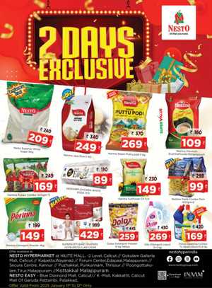 2 Days Exclusive Deals | Up to 40% Off In Nesto Hypermarket Calicut,Malappuram,Kannur,Thrissur,Wayanad,Palakkad