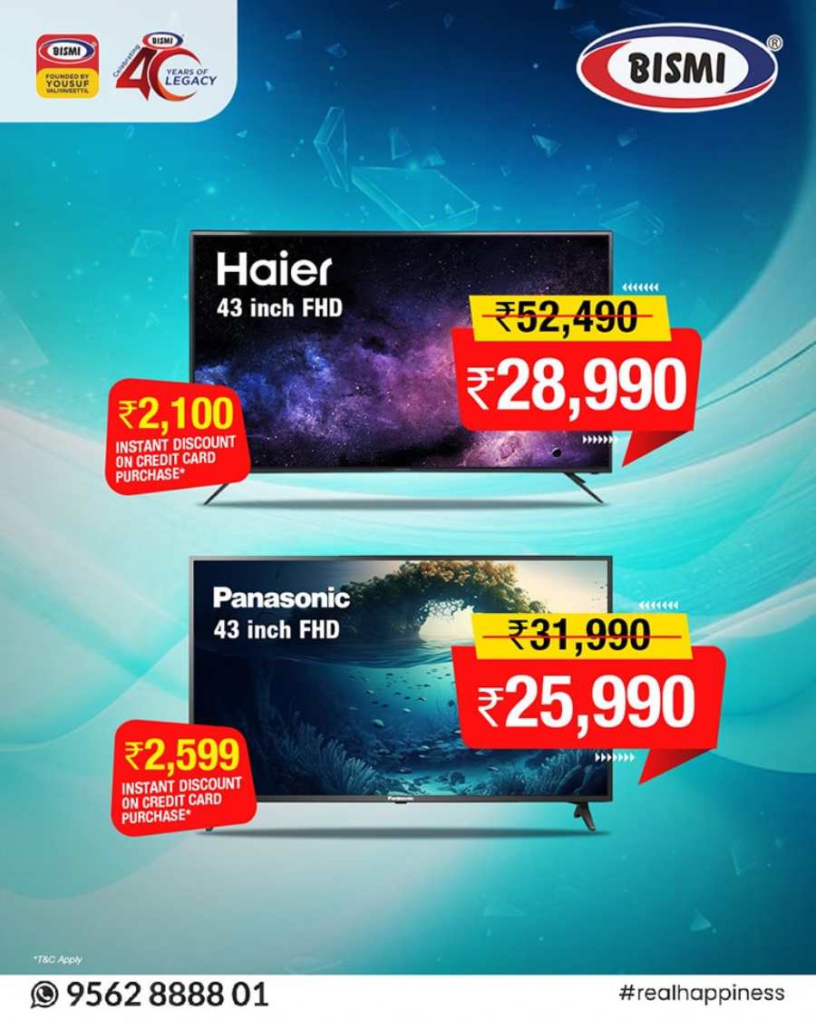 Mega TV Offer | Up to 80% Off In Bismi Home Appliance Trivandrum