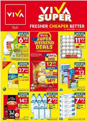 Weekend Deals | Up to 40% Off on Groceries & Foods In VIVA Supermarket Dubai,Abu Dhabi,Sharjah / Ajman,Al Ain,Fujairah,Ras al Khaimah,Umm al Quwain