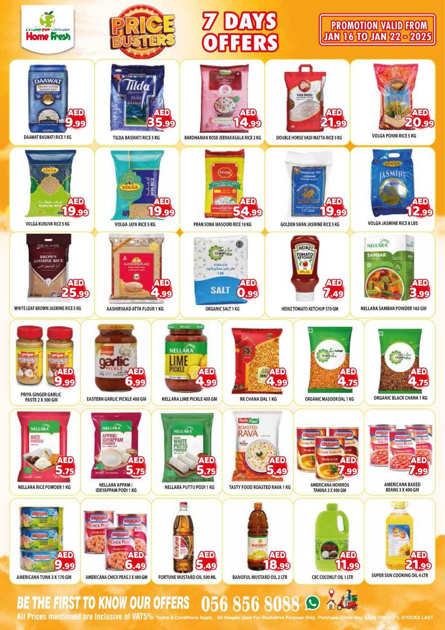 Price Busters! In Home Fresh Abu Dhabi