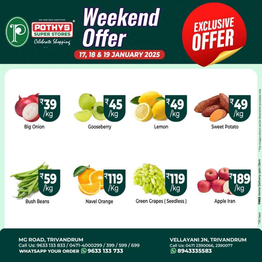 Weekly Offers! In Pothys Superstores Trivandrum