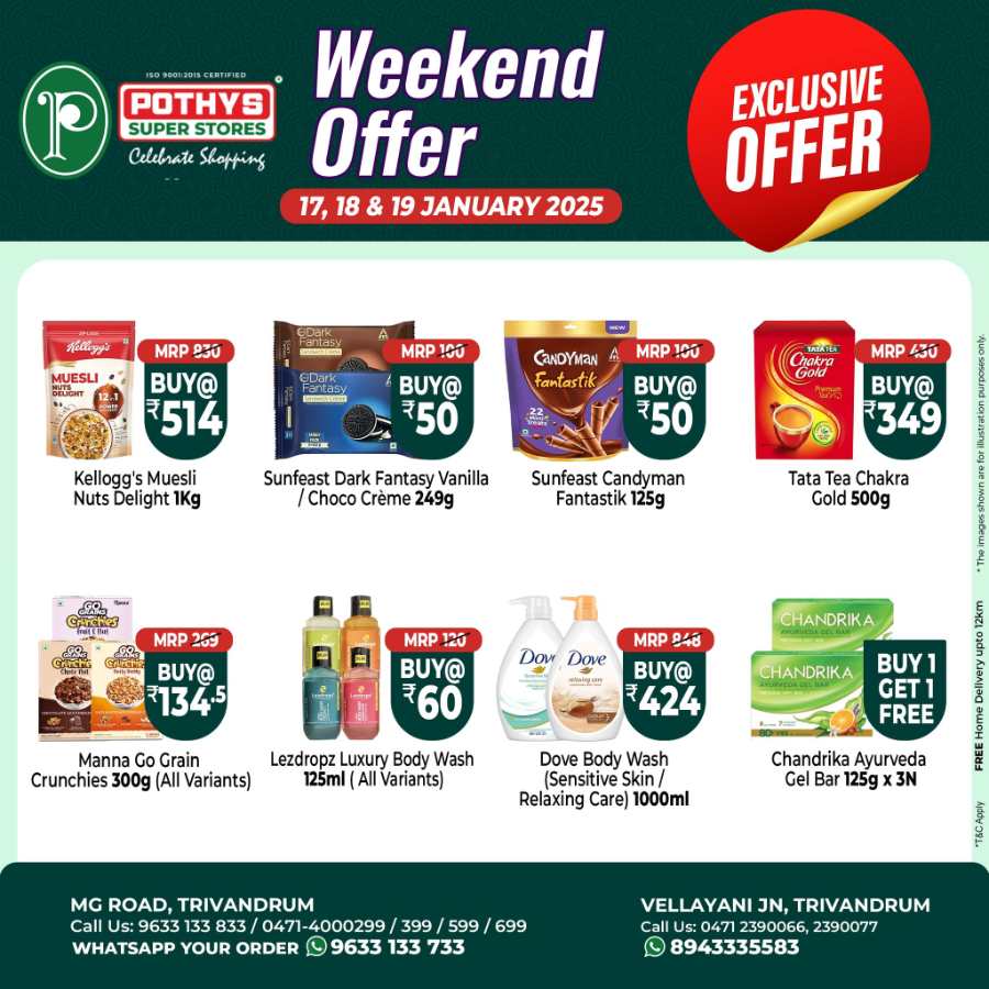 Weekly Offers! In Pothys Superstores Trivandrum