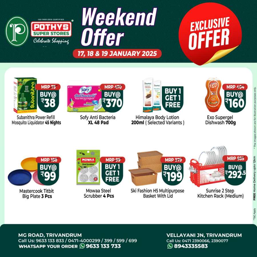 Weekly Offers! In Pothys Superstores Trivandrum