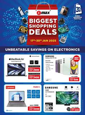 Biggest Shopping Deals on Mobile, Laptops & More In Emax Dubai,Abu Dhabi,Sharjah / Ajman,Al Ain,Fujairah,Ras al Khaimah