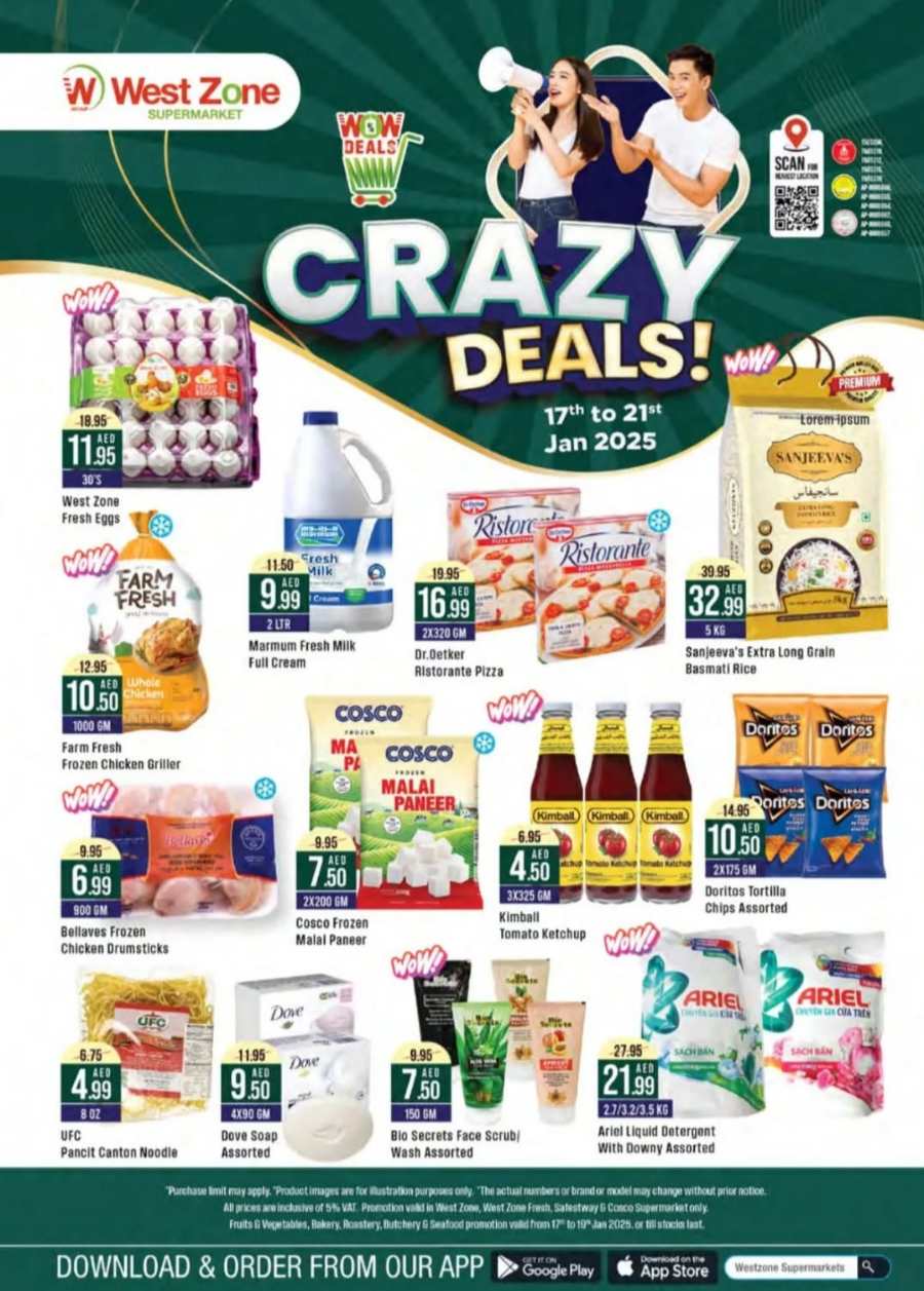 Crazy Deals! In West Zone Supermarket Abu Dhabi