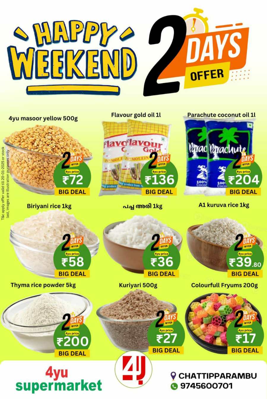 Weekend Sale In 4YU Supermarket Malappuram