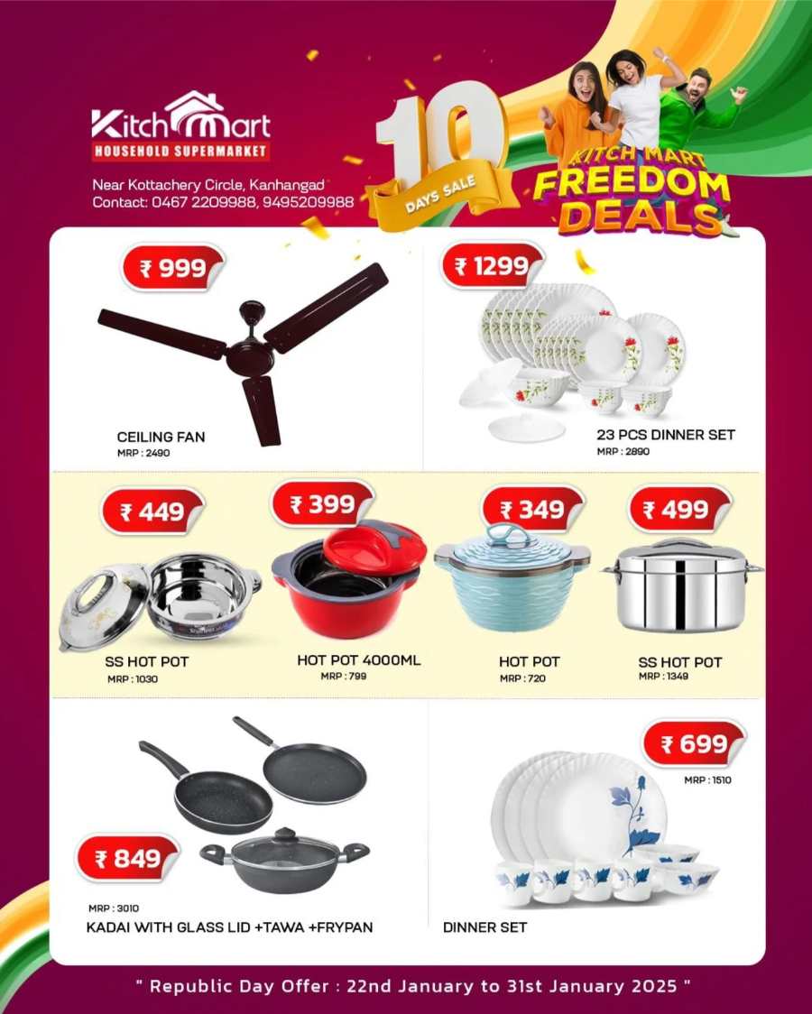 Freedom Deals: Don't Miss Out on Amazing Offers! In Kitchmart Kasaragod