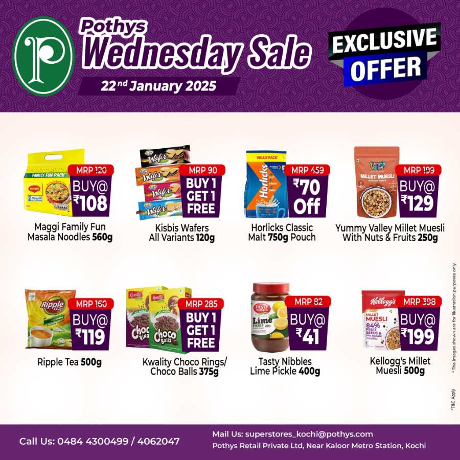 Wednesday Sale! In Pothys Superstores Ernakulam