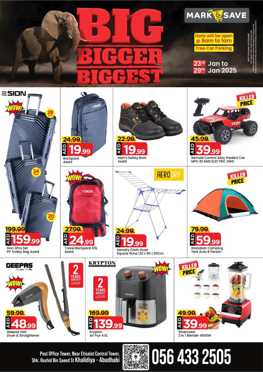 Big Bigger Biggest Deals Ever - Don’t miss out In Mark & Save Abu Dhabi