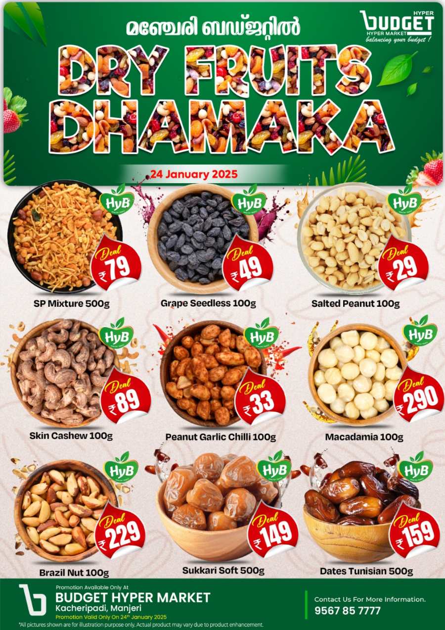 Dry Fruits & Nuts Fest — Shop now! In Budget Hypermarket Malappuram