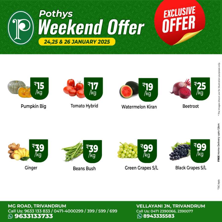 Weekend Offers In Pothys Superstores Trivandrum