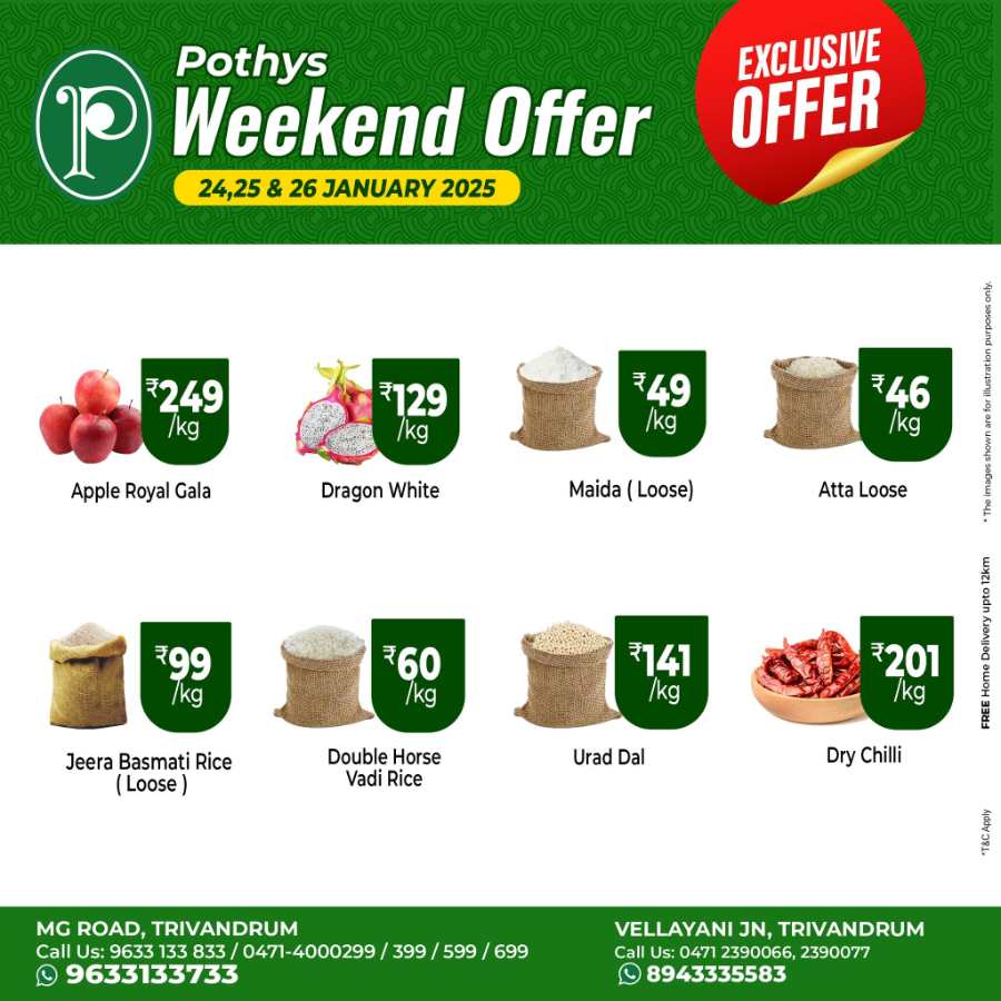 Weekend Offers In Pothys Superstores Trivandrum