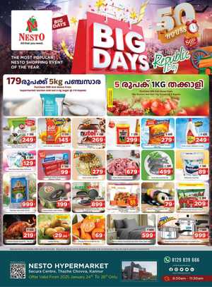 Big Days, Bigger Savings: 50 Hour Sale Now On! In Nesto Hypermarket Kannur