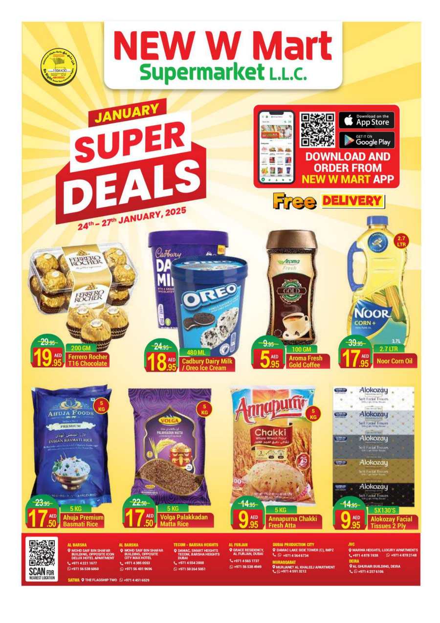 January Super Deals! In New W Mart Dubai