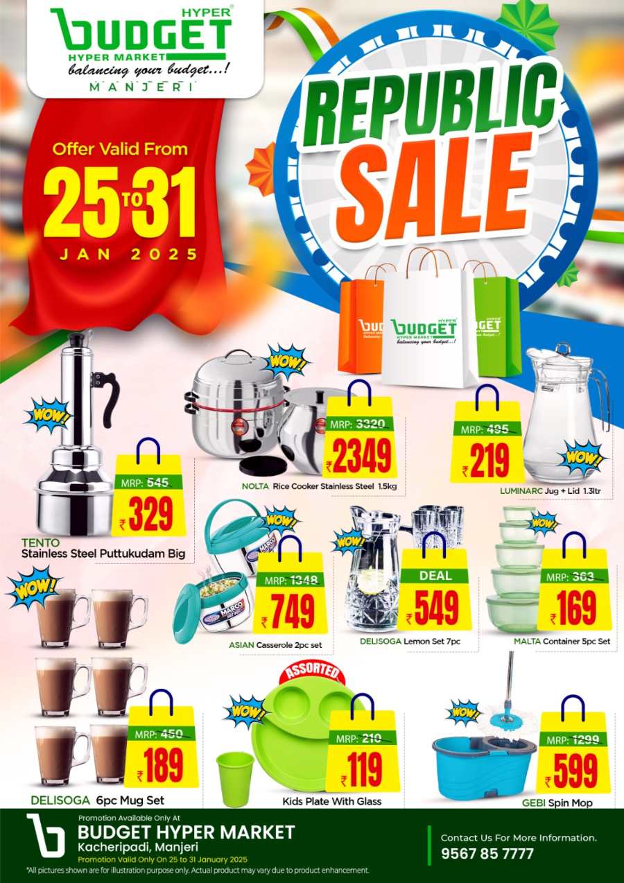 Republic Sale: Grab Up to 70% Off In Budget Hypermarket Malappuram