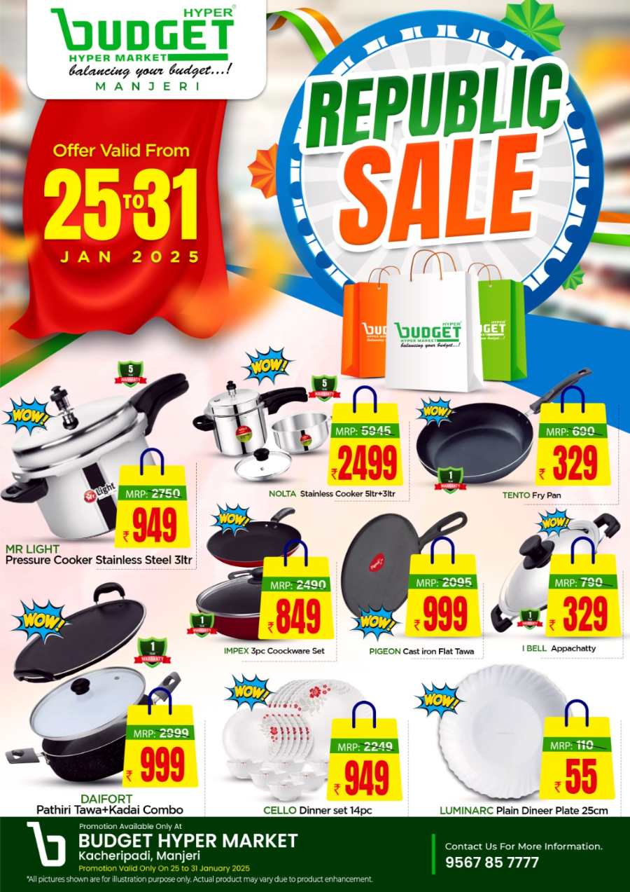 Republic Sale: Grab Up to 70% Off In Budget Hypermarket Malappuram