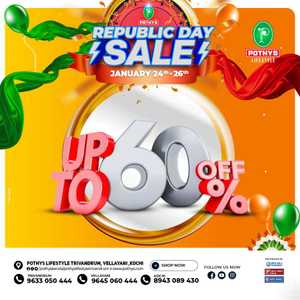 Republic Day Sale: Grab Up to 60% Off In Pothys Superstores Ernakulam,Trivandrum