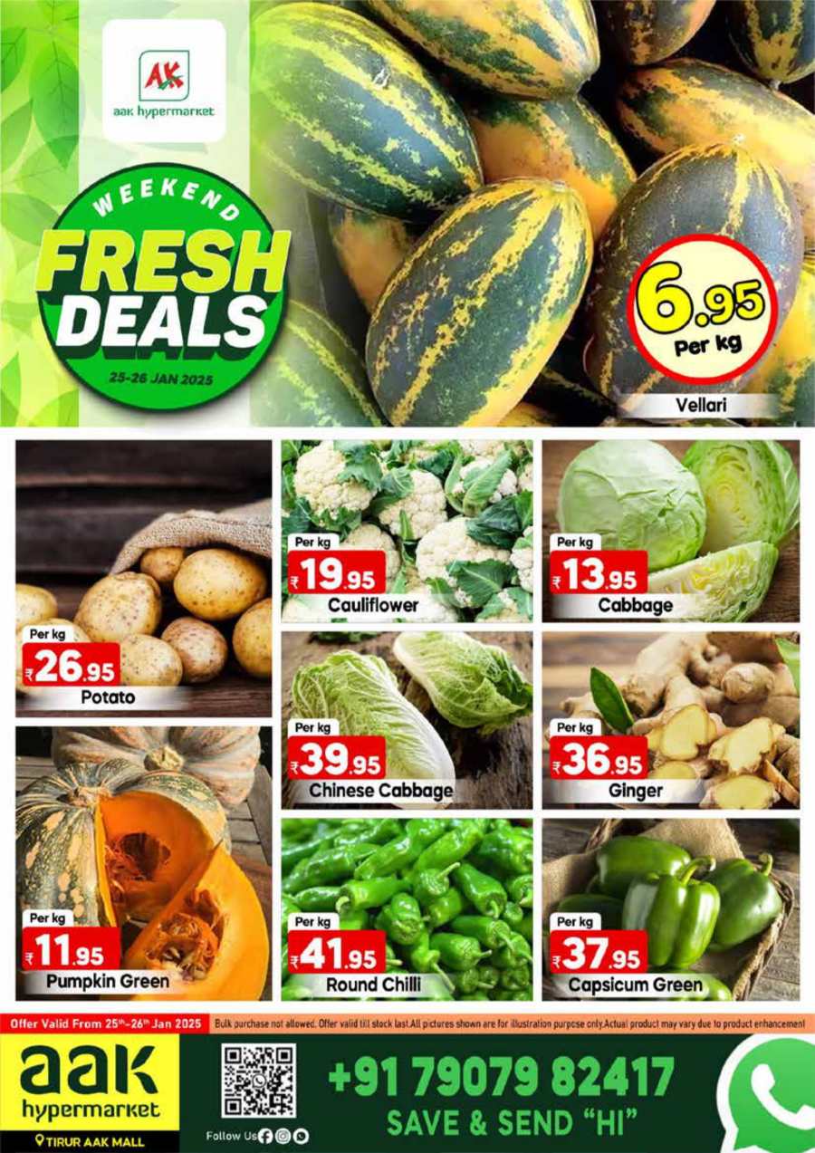 Weekend Fresh Deals - Don’t miss out In AAK Hypermarket Malappuram