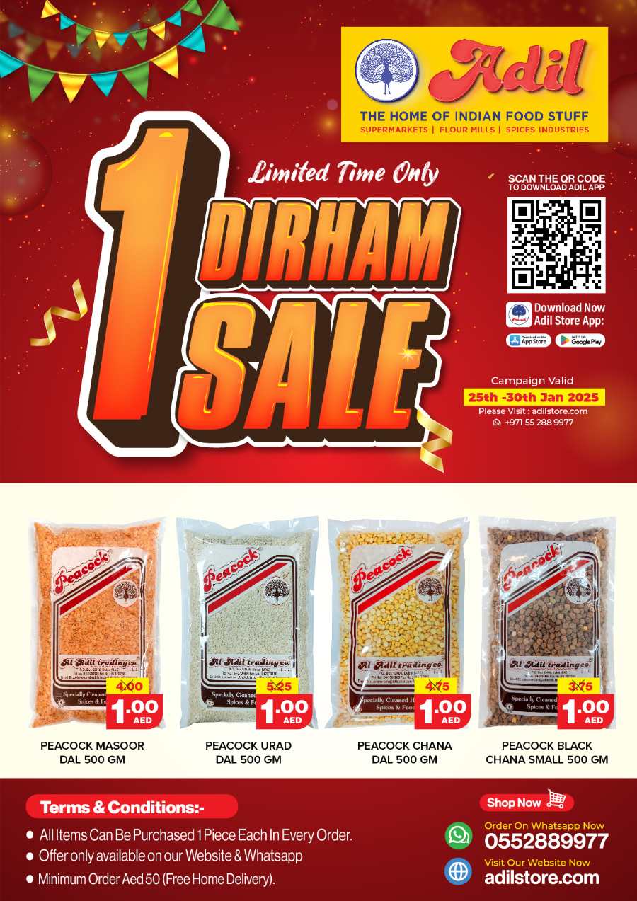 1 Dirham Sale In Al Adil Supermarket Abu Dhabi