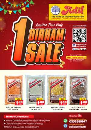 1 Dirham Sale In Al Adil Supermarket Dubai,Abu Dhabi,Sharjah / Ajman